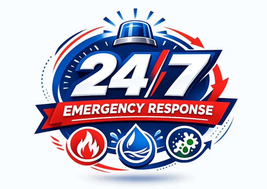 24/7 Emergency Response for Fire, Water, and Mould Damage